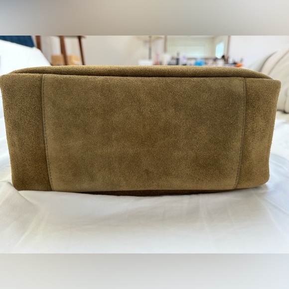 YSL Saint Laurent Le 5 a 7 Large Shoulder Bag Barley Green Suede - Picture 8 of 13